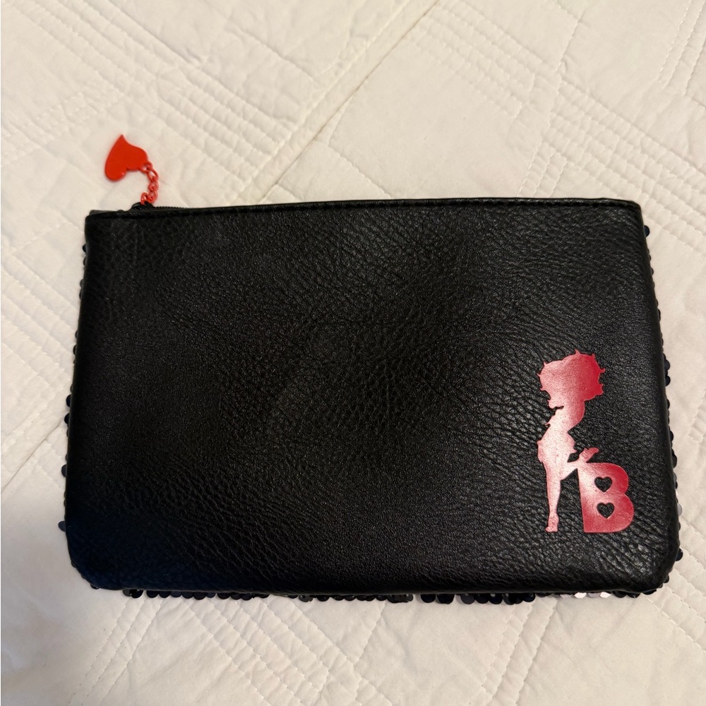 ipsy Black Bag with Pink Design